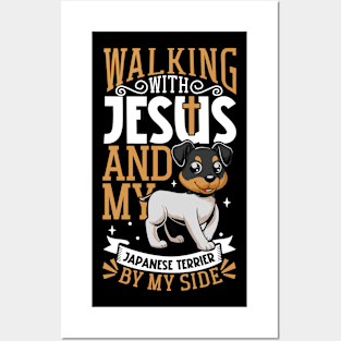 Jesus and dog - Japanese Terrier Posters and Art